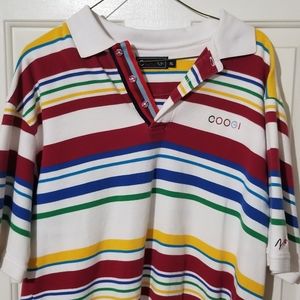 Men's Coogi Multi color Stripped Polo Xl